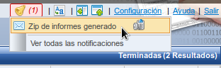 Área de notificaciones